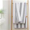 Bianca Asciugamani da bagno in tessuto jacquard a righe reversibili, 600 g/m², 100% cotone, colore grigio