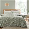 Bianca Shadow Leaves - Set copripiumino matrimoniale reversibile in cotone 200 fili, con federe, colore: verde
