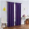 Eclipse Kendall, tenda termica oscurante per finestra, moderna, con tasca per asta, per camera da letto o soggiorno (1 pannello), 106,7 x 213,4 cm (larghezza x lunghezza), viola