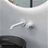 Fortis round rubinetto lavabo a parete, per corpo incasso Toya, 7820810MW, Brera; Toya bianco opaco [Rubinetteria Bagno > Rubinetteria Lavabo]