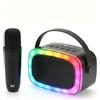 Majestic KARA OK - Speaker portatile con microfono, funzioni karaoke e magic voice, Luci LED, Bluetooth, ingressi USB/microSD/AUX-IN, Batteria ricaricabile, Cavo USB per la ricarica