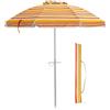 COSTWAY Ombrellone da Spiaggia 198 cm, Ombrello Parasole da Esterno con Palo Inclinabile in Alluminio, Ombrellone Portatile con Borsa di Trasporto, Anti UV 50+, 8 Stecche (Arancione e Giallo)