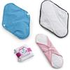 MADALU Mamipad Assorbente Lavabile Giorno Made In Italy, Assortito Bianco Rosa Giallo Azzurro O Nero, Medium, 4 Unità