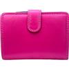 DV Gianni Conti 1808205 - Portafoglio da donna in pelle italiana, con nove carte, due note, sezionato con blocco RFID, 1808205, Rosa e viola., M, Moderno