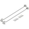 ZiYuya 2pcs Chiusura a gancio e occhiello in acciaio inox, gancio e chiavistello a occhiello, gancio porta, gancio per cancello della cabina, gancio blocca finestra chiusura per cancelli 14 inch