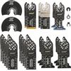 HUAREW 27 Pezzi Lame Utensile Multifunzione Accessori per Utensili Oscillanti Lame Multifunzione per Legno, Plastica, Metallo, Compatibile con Fein, Ryobi, Milwaukee, Bosch, Rockwell e altro ancora