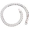 Silberketten-Store Braccialetto in argento 925 massiccio, maglia groumette, lunghezza a scelta 16 - 25 cm e Argento, cod. PaAB5/21
