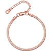 FindChic Bracciale a serpente in acciaio inox, larghezza 3 mm/5 mm, placcato oro/nero/oro rosa, con confezione regalo per uomo e donna, Taglia unica, Acciaio inossidabile