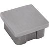 ECONOMY A/4732-50 Tappo terminale Rettangolare per Tubo 50 x 50 x 2,0 mm, Acciaio Inox V2A rettificato, Nero Matte, für Rohr 50 x 50 x 2 mm