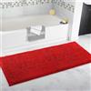 SHIJHUI Tappeto da bagno extra large, tappetino da bagno lungo, ultra morbido in ciniglia, antiscivolo e super assorbente, tappeto lungo per il bagno (rosso, 80 x 160 cm)