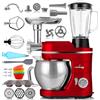 Lehmann Robot da cucina multifunzione 3 in 1, 3000 W, macchina per impastare e mescolare con tritacarne e spremiagrumi da 1,5 l, con sistema planetario, set di salsicce, pirottini per muffin e set da