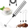 MOSUO Schiumalatte Frustino Montalatte Elettrico, Frullino elettrico con 3 Velocità Regolabili, 3 Frullino in Acciaio Inox, per Cappuccino, Matcha，Caffè Schiumoso, Latte Macchiato(2024 Aggiornamento)