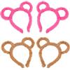 arrderly 4 fasce per capelli con orecchie a forma di orso, graziose fasce per capelli da donna, adatte per feste in maschera, feste, abbigliamento quotidiano, fotografia, cosplay