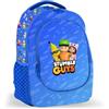 PRESTIGE & DELUXE Zaino Scuola Stumble Guys Tondo 3 scomparti + omaggio 7 penne cancellabili e portachiave personaggio