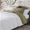 Lisola Set Copripiumino Matrimoniale in Cotone e Lino, effetto Stonewashed Tinto in Capo, Sacco Copripiumino 255x250cm, Lenzuolo da Sotto 180x200x30cm, 2 Federe 50x80cm. Modello: Loira