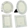 DRW 39434 Set di 4 Mini portafoto in Madreperla in Naturale, 4x2 cm, Medidas: 10,4x10,4x2, 8,5x12,4x2 y 9,5x12,4x2cm