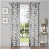 Superior Tende oscuranti, per finestra, per camera da letto, blocco solare, termiche, moderne tende bohémien, collezione foglie, set di 2 pannelli, con tasca per asta, 66 x 160 cm, grigio