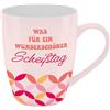 GRUSS & CO Tasse mit Motivdruck Was für ein wunderschöner Scheißtag, mit Banderole