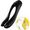 Satisfyer Candy Cane - vibratore ricaricabile impermeabile a due teste (nero)