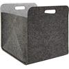 DuneDesign Scatola di Feltro 33x33x38 cm Cesto Borsa per Scaffali Ikea Kallax Grigio