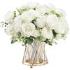 HNVNER 4 Mazzi Bouquet Fiori Finti per Decorazioni, Peonie Artificiali in Seta