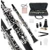 Yinfente Clarinetto per principianti e studenti, con custodia, kit di pulizia, bocchino, grasso per sughero, clarinetto ebanite (tasto E)