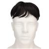 Dioche Posticci e Parrucche Capelli Veri Uomo Parrucca Sostituzione Morbida Parrucchino Nero Alla Moda Realistico per Uomini 6,3 X 7,1 Pollici