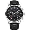 LIGE Orologio Uomo Mode Elegant Acciaio Inossidabile Pelle Impermeabile Analogico Quarzo Classico Cronografo Uom Bracciale