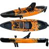 TIMESPORT24.com Kayak monoposto divisibile a pedali con pinne BIG MAMA START S500 componibile Arancione