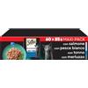 Sheba Delicatezze in Gelatina, Tonno, Salmone, Pesce Bianco e Merluzzo, cibo umido completo per gatti adulti, 60 bustine da 85g