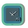 ARTI & MESTIERI Orologio da Parete Moderno Tino Verde Acqua Blu Oltremare Petrolio 24x24cm