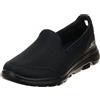 Skechers Go Walk 5, Sneaker Infilare Donna, Nero Black Textile Trim, 39 EU