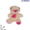 PELUCHE ORSO SOFT CON SCIARPA ROSA DIMENSIONE 23 CM