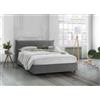 Talamo Italia - Letto matrimoniale Stella, Letto contenitore con rivestimento in tessuto, 100% Made in Italy, Apertura frontale, adatto per materasso Cm 160x200, Grigio