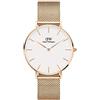 Daniel Wellington Petite Melrose Orologio Unisex Adulto, 36mm, in Maglia, Oro Rosa