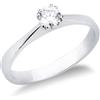 Gioielli di Valenza Solitario Tesoro Diamante 0,25 ct Oro Bianco 18k
