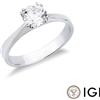 Gioielli di Valenza Anello fidanzamento Tesoro 0,90 ct in oro bianco 18k