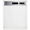 Beko BDSN26430X Beko Lavastoviglie da incasso a scomparsa parziale con cruscotto Inox, 60 cm, 14 Coperti, GlassShield