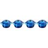 LE CREUSET Set 4 Mini Cocotte 10 cm Azure