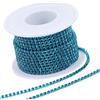 GORGECRAFT 10 Metro 2.5 mm Catena di Strass Cristallo Scintillante Strass Chiusura Catena Ad Artiglio per Fai da Te Cucito Artigianato Gioielli Perline Accessori Decorazione di Nozze, Blu Zirconia