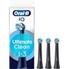 Oral-B iO Ultimate Clean Testine di Ricambio Black 3 pezzi