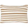 Yard Cuscino ricco di piume in cotone a righe intrecciate - Cannella - 40x60 cm