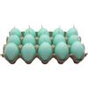 Dekohelden24 Candele a forma di uovo di Pasqua, in set da 15 pezzi, candele a forma di uovo di Pasqua, candele a forma di uovo, candela di cera, candela decorativa come uovo di Pasqua in colore blu pastello