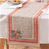 furn. Anemone Peaches Runner Da Tavolo - Frutta Floreale Giacobina Lavabile Interni/Esterni Decorazione Da Tavolo (Multicolore - 220x35cm)