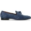 MEZZETINTE Mocassino uomo blu in suede