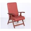 LIBEROSHOPPING Poltrona MIAMI in faggio con imbottitura relax reclinabile 4 posizioni ARANCIO