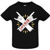 Handmade T-shirt in cotone Let's Rock 2 per neonati, bambini ed adulti (Neonato, Nero, 6 mesi)