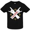 Handmade T-shirt in cotone Let's Rock 2 per neonati, bambini ed adulti (Neonato, Nero, 12 mesi)