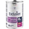 EXCLUSION DIET EXCLUSION VETERINARY DIET Per Cani HYPOALLERGENIC Maiale e Piselli ALL BREEDS 400 gr Prezzo x 6 unità