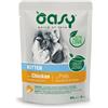 Oasy Umido Gatto Bocconcini KITTEN POLLO Busta 85 gr Prezzo x 12 unità